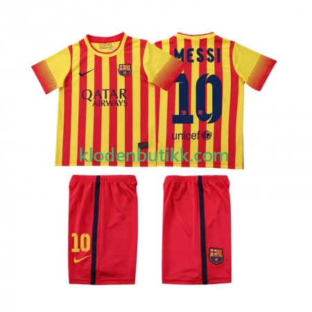 FC Barcelona Lionel Messi 10 2013 2014 Barn Retro Borte Fotballdrakt Kortermet